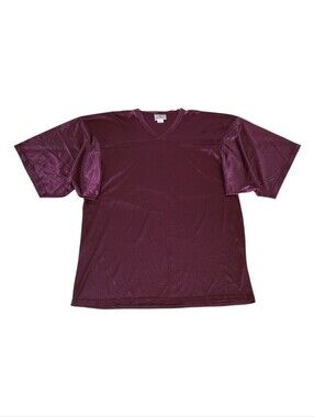 Vintage Teamwork Athletic Apparel Maroon Football Jersey Blank Mesh Dazzle XL